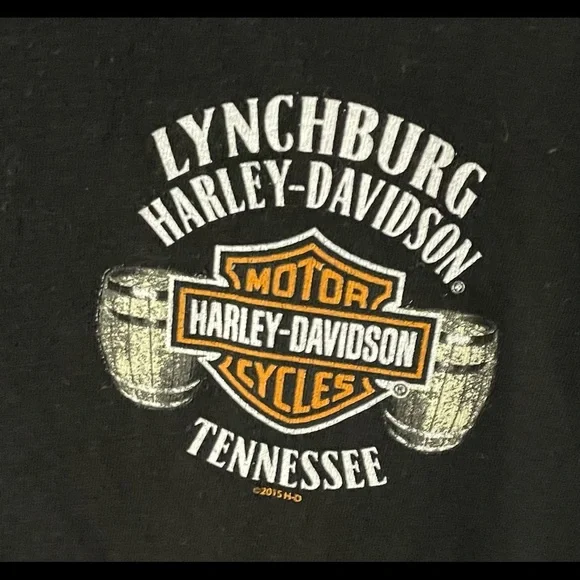 Harley Davidson Lynchburg Tennessee label T-Shirt. Size large - Picture 2 of 11